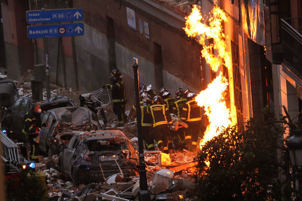 APTOPIX Spain Madrid Explosion